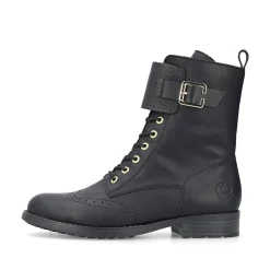 Rieker Women'S Corded Boots Asphalt Black