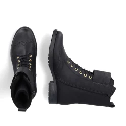 Rieker Women'S Corded Boots Asphalt Black