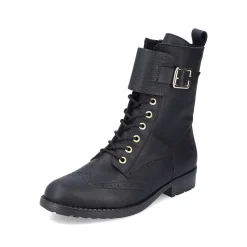 Rieker Women'S Corded Boots Asphalt Black