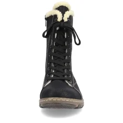 Rieker Women'S Corded Boots Deep Black