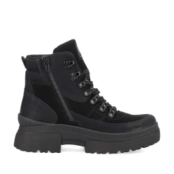 Rieker Women'S Corded Boots Diamond Black