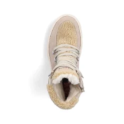 Rieker Women'S Corded Boots Sand Beige