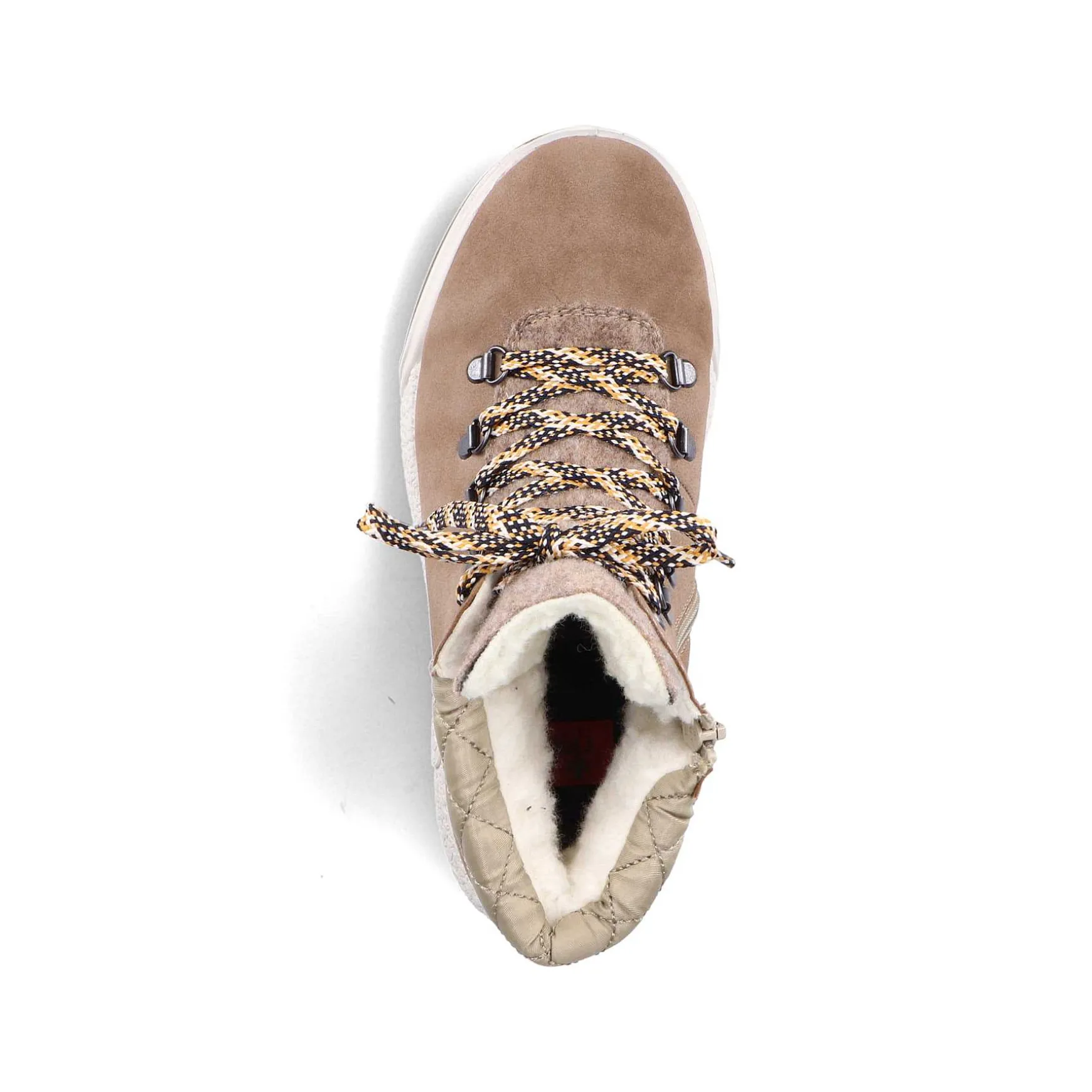 Rieker Women'S Corded Boots Brown Beige