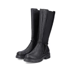 Rieker Women'S High-Shaft Boots, Glossy Black