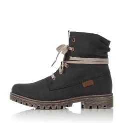 Rieker Women'S Laced Boots Ocean Blue