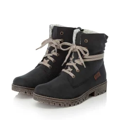 Rieker Women'S Laced Boots Ocean Blue
