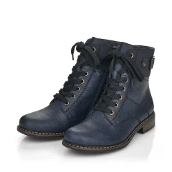 Rieker Women'S Laced Boots Ocean Blue