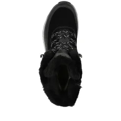 Rieker Women'S Laced Boots Steel Black