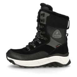 Rieker Women'S Laced Boots Steel Black