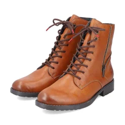 Rieker Women'S Laced Boots Caramel Brown