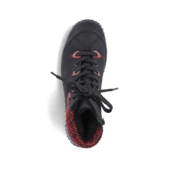 Rieker Women'S Lace-Up Shoes Graphite Black