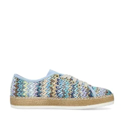 Rieker Women'S Lace-Up Shoes Multi-Sky Blue
