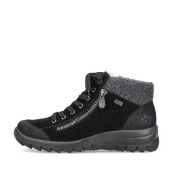 Rieker Women'S Lace-Up Shoes Graphite Black