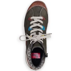 Rieker Women'S Lace-Up Shoes Moss Green