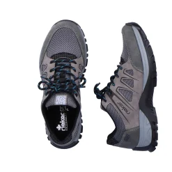 Rieker Women'S Lace-Up Shoes Steel Gray