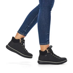 Rieker Women'S Lace-Up Shoes Deep Black