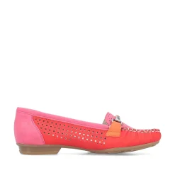 Rieker Women'S Loafers Raspberry Red
