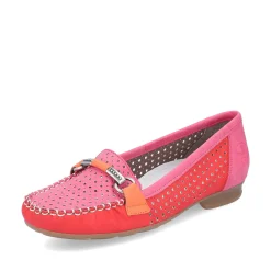 Rieker Women'S Loafers Raspberry Red