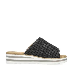 Rieker Women'S Mules Asphalt Black