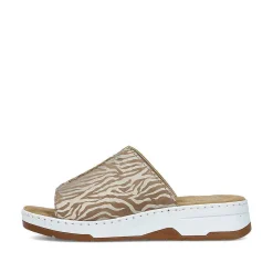 Rieker Women'S Mules Brown Beige