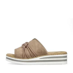 Rieker Women'S Mules Brown Beige