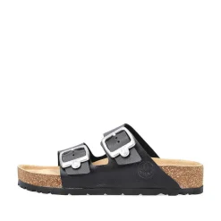 Rieker Women'S Mules Glossy Black