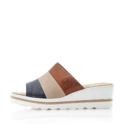 Rieker Women'S Mules Nut Brown-Black