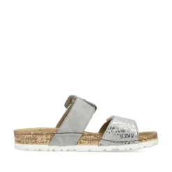 Rieker Women'S Mules Silver Gray