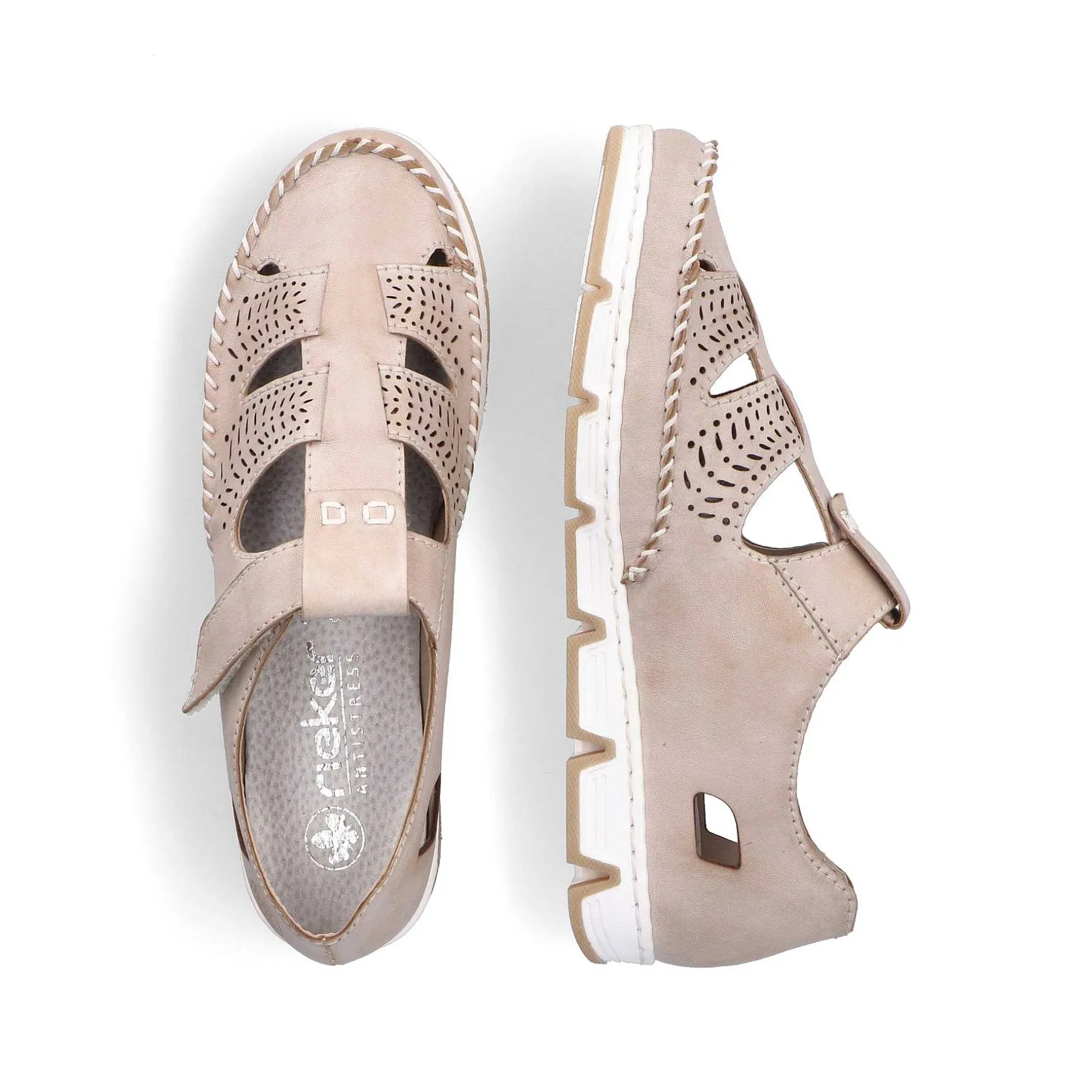 Rieker Women'S Slippers Brown-Beige