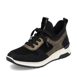 Rieker Women'S Slippers Deep Black-Khaki