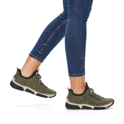 Rieker Women'S Slippers Khaki Green