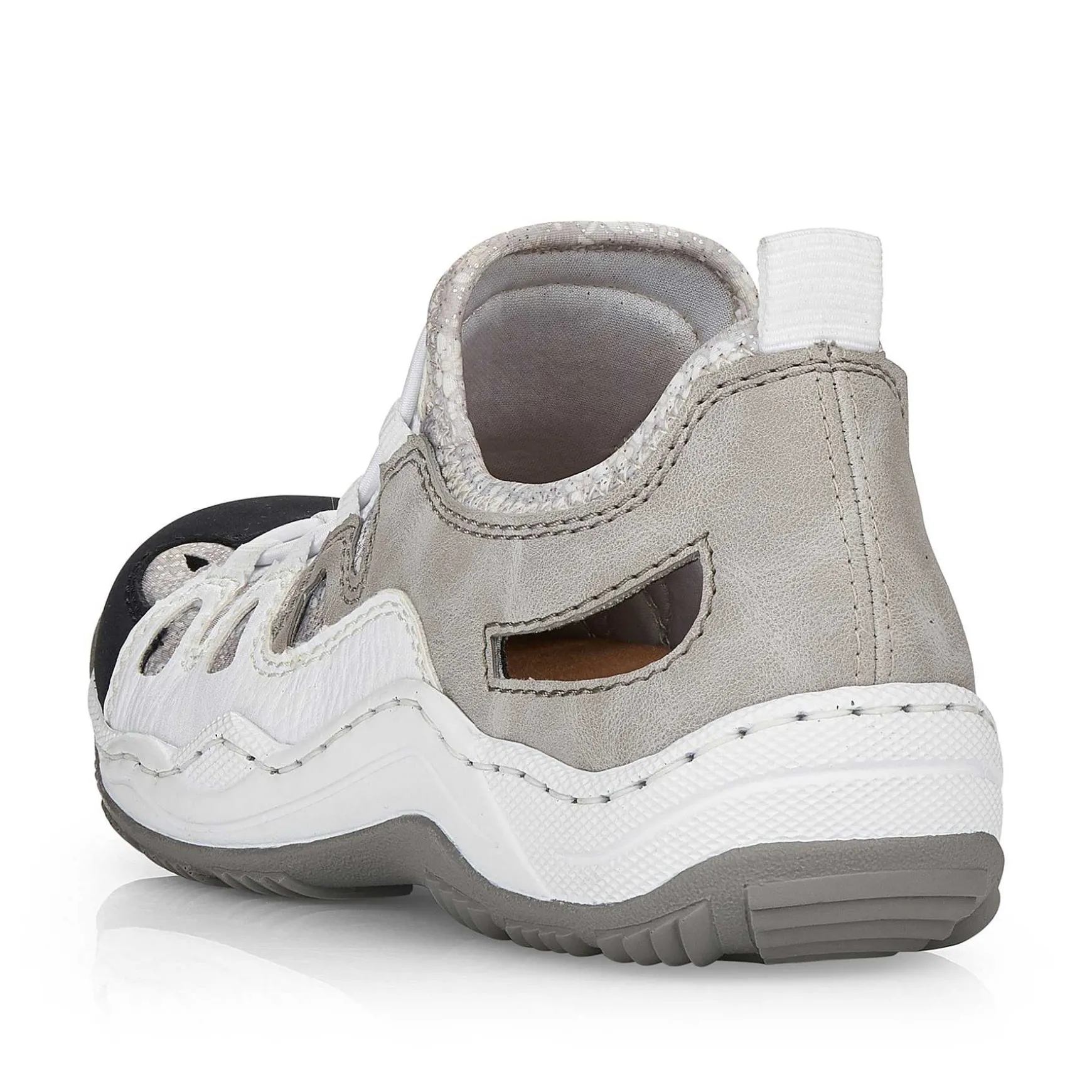 Rieker Women'S Slippers Pearl White-Gray