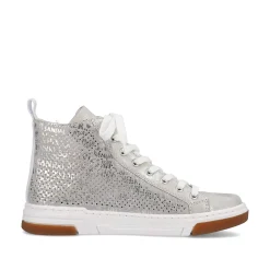 Rieker Women'S Sneaker High Silver Grey