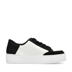 Rieker Women'S Sneaker Low Crystal White-Deep Black