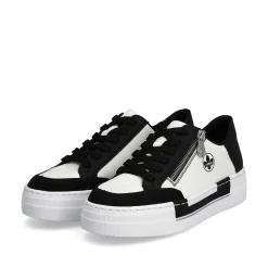 Rieker Women'S Sneaker Low Crystal White-Deep Black