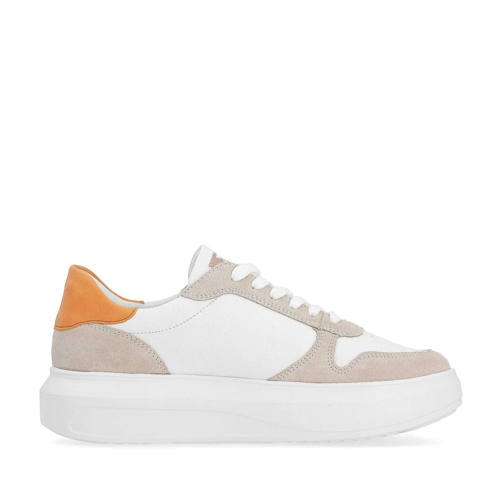 Rieker Women'S Sneaker Low Pearl-White Sand-Beige