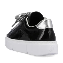 Rieker Women'S Sneaker Low Glossy Black