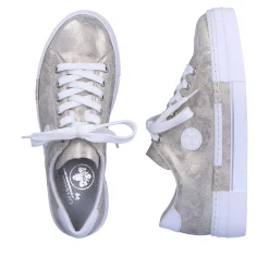Rieker Women'S Sneaker Low Silver Metallic