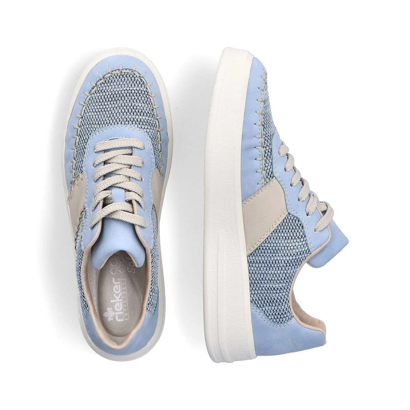 Rieker Women'S Sneaker Low Light Blue