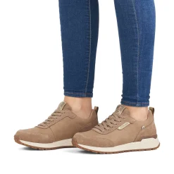 Rieker Women'S Sneaker Low Mocha Cream-Beige