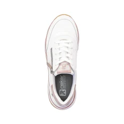Rieker Women'S Sneaker Low Swan-White Rose