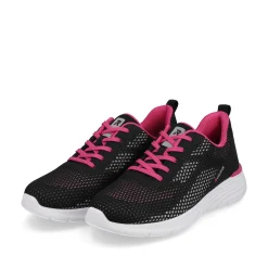 Rieker Women'S Sneaker Low Urban Black Flamingo Pink
