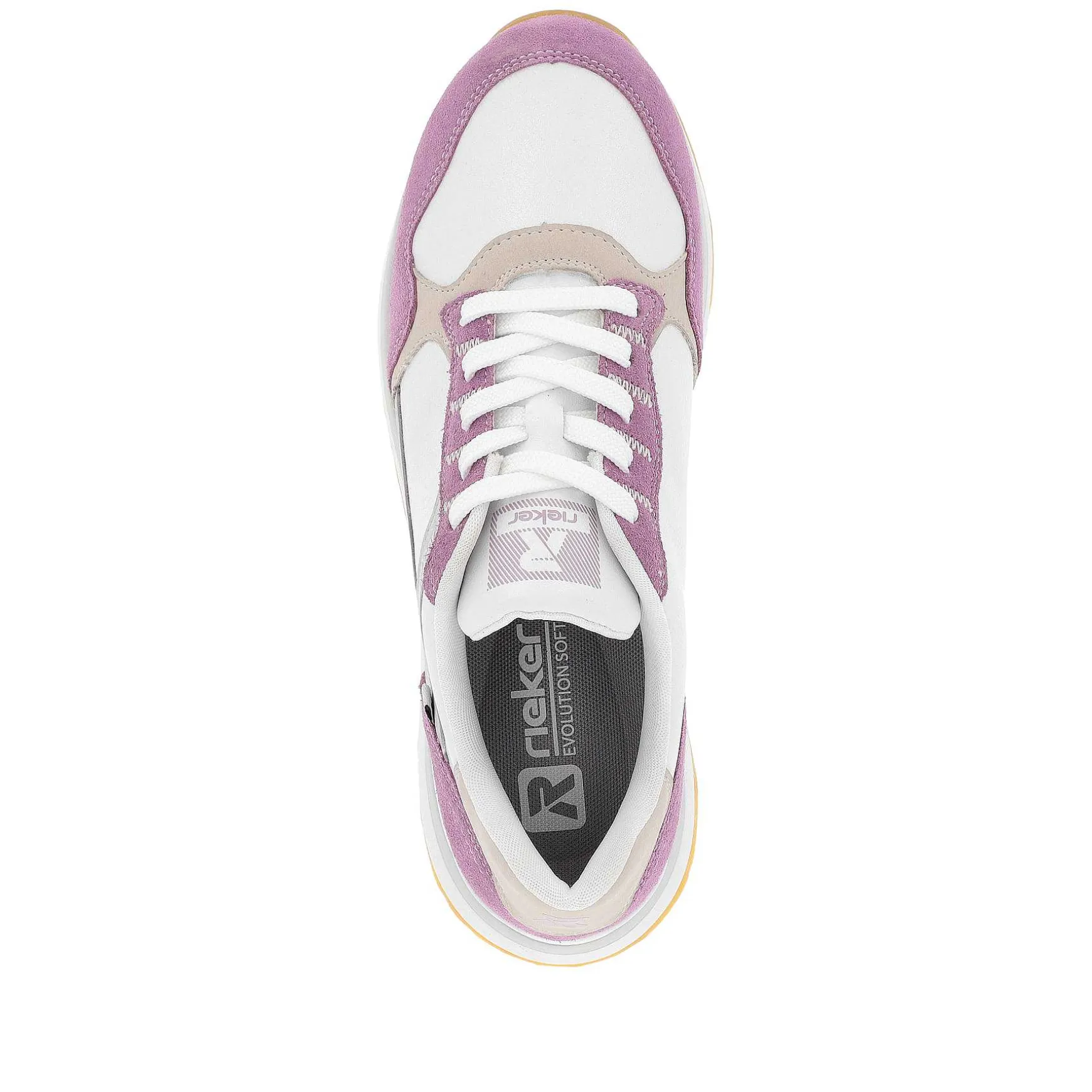 Rieker Women'S Sneaker Low Lilac Pearl-White