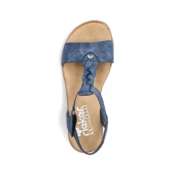 Rieker Women'S Strappy Sandals Pacific Blue