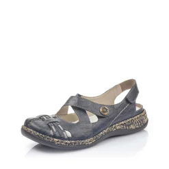 Rieker Women'S Strappy Sandals Navy Blue