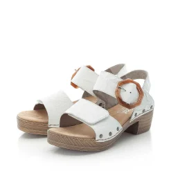 Rieker Women'S Strappy Sandals Pearl White