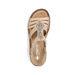 Rieker Women'S Strappy Sandals Light Brown