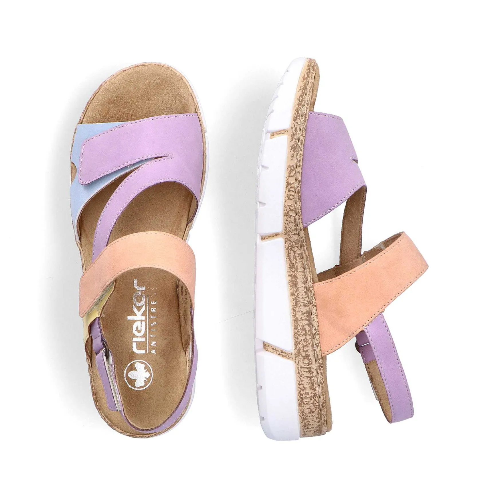 Rieker Women'S Strappy Sandals In Pastel Colors