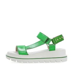 Rieker Women'S Strappy Sandals Emerald Green Metallic