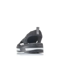 Rieker Women'S Strappy Sandals Night Black